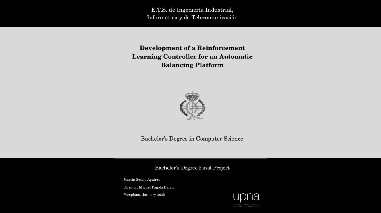 Bachelor Thesis Defense: Reinforcement Learning for Robotics